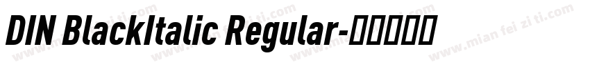 DIN BlackItalic Regular字体转换